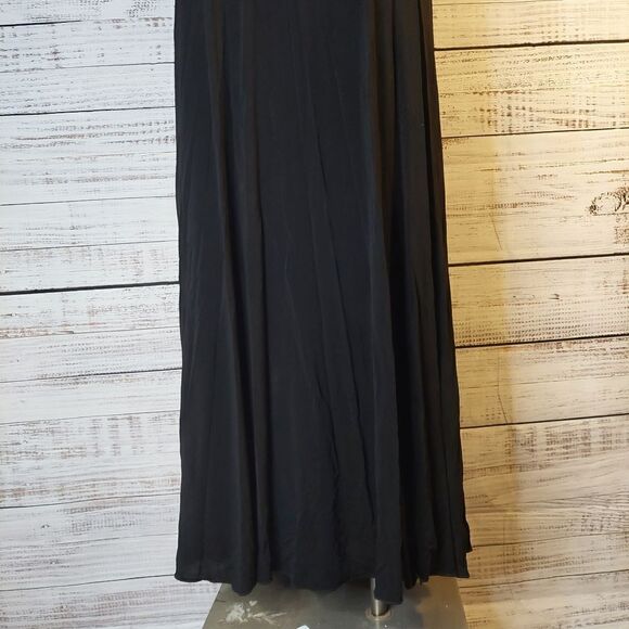Le chateau Black Long Ruched Knit Formal Dress XXS - Picture 11 of 15